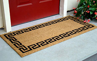 coco mat on entrance